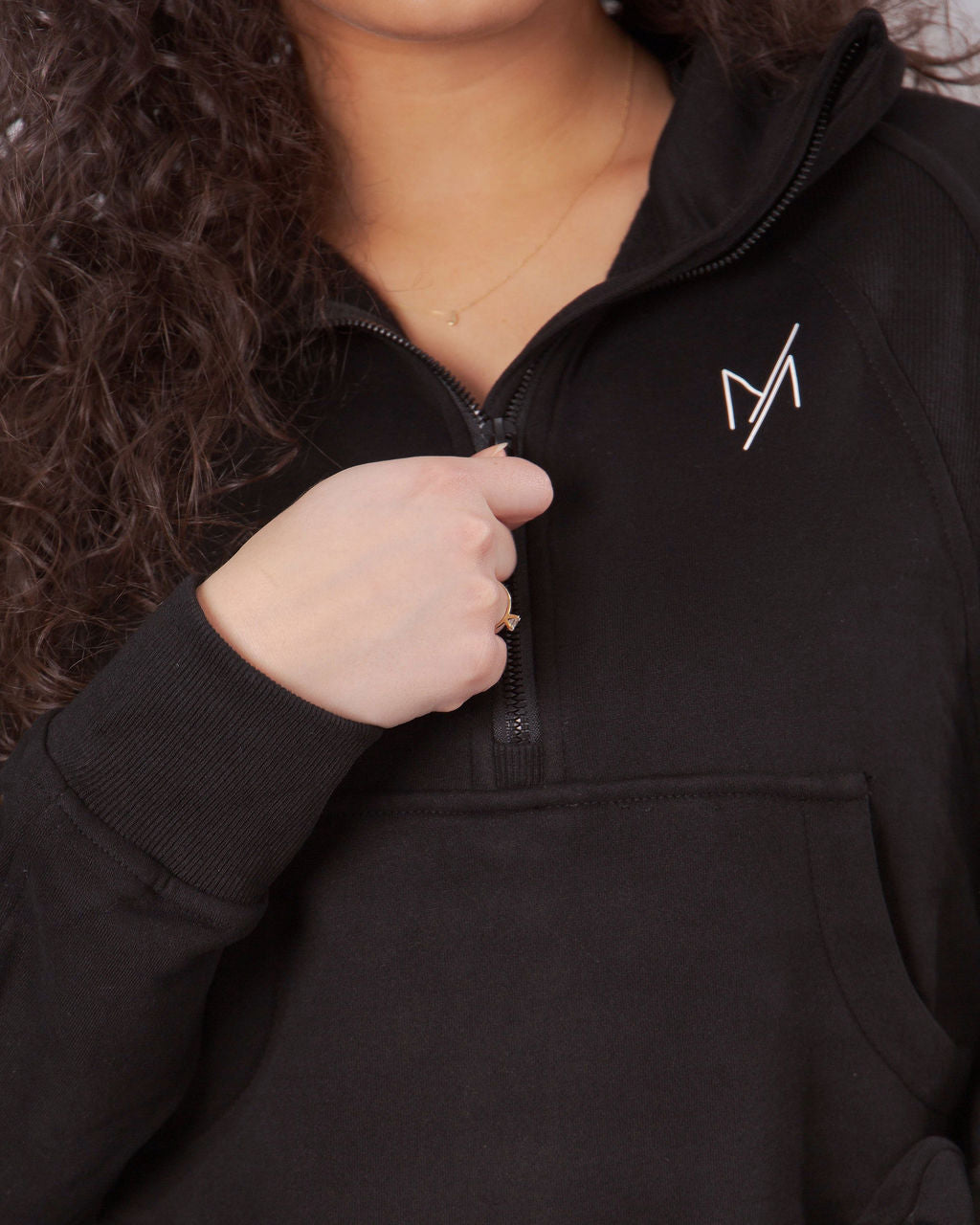 Zip hoodie Isa - Zwart