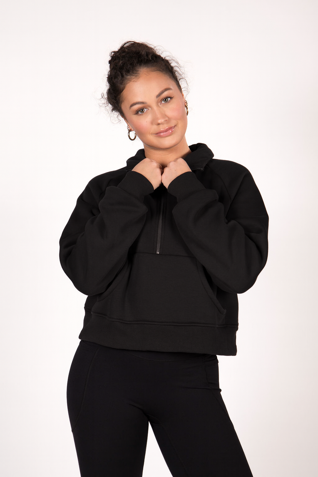 Zip hoodie Isa - Zwart